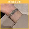 Уникальный геометрический браслет из титановой стали для мужчин и женщин, модная уличная одежда