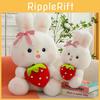 Strawberry Bunny Adorable Plush Toy Cute Ornaments And Pillow Gift For Girls