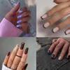 Французские поддельные ногти Nials Leopard Press on Nails Fashion Fake Nails Women Girls