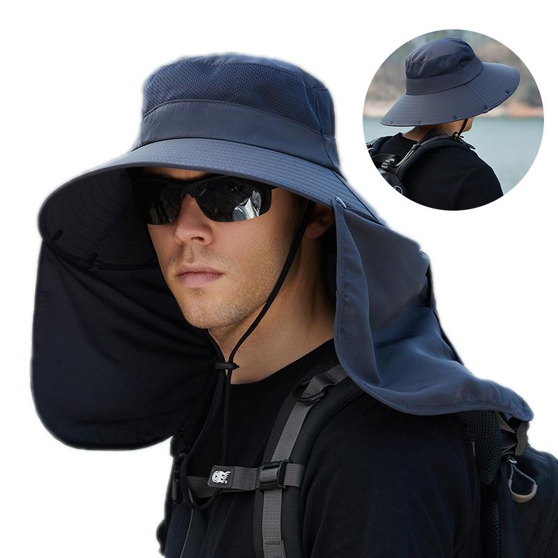 Летняя шляпа от солнца с двойной защитой от ультрафиолета для рыбалки, охоты, походов