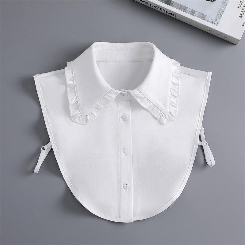 New Fake Victorian Stand Up Collar White Black Lace Collars Detachable For Women Blouse Lapel Shirt False Collar Woman