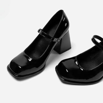 Женские туфли-лодочки 2024 года, новые дизайнерские туфли-лодочки с пряжкой, толстые каблуки, женская обувь Мэри Джейн на платформе, обувь в стиле панк, туфли в стиле Лолиты для женщин