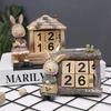 Креативное деревянное календарное украшение - Маленький настольный дисплей даты и фотоаксессуар