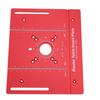 Router Table Insert Plate with 2 Rings Aluminum Alloy Woodworking Bench Flip Plate for Trimming Engraving Red Metric