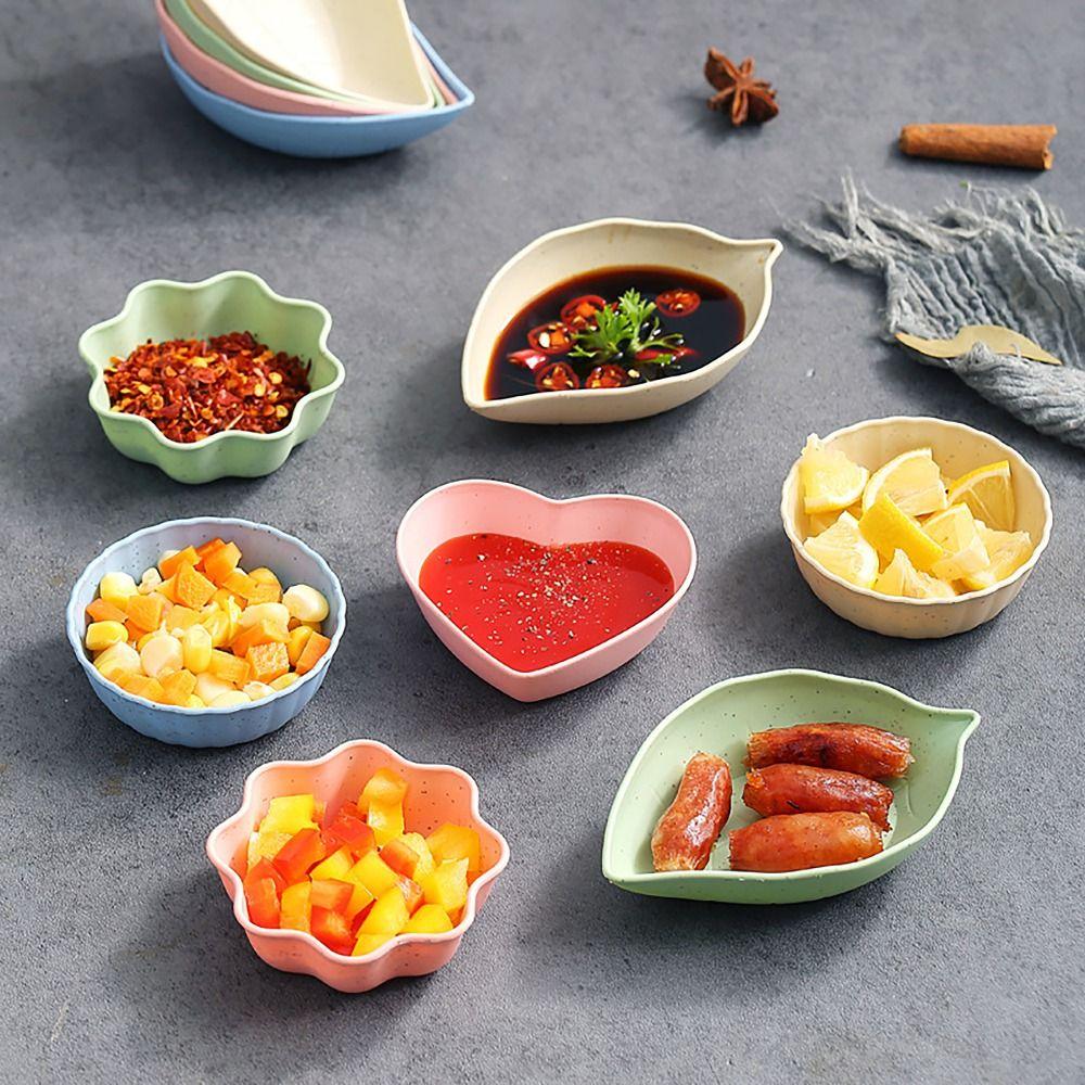 Wheat Straw Seasoning Dish Kitchen Utensils Mustard Wheatgrass Bowl Tableware Bowl Kitchen
