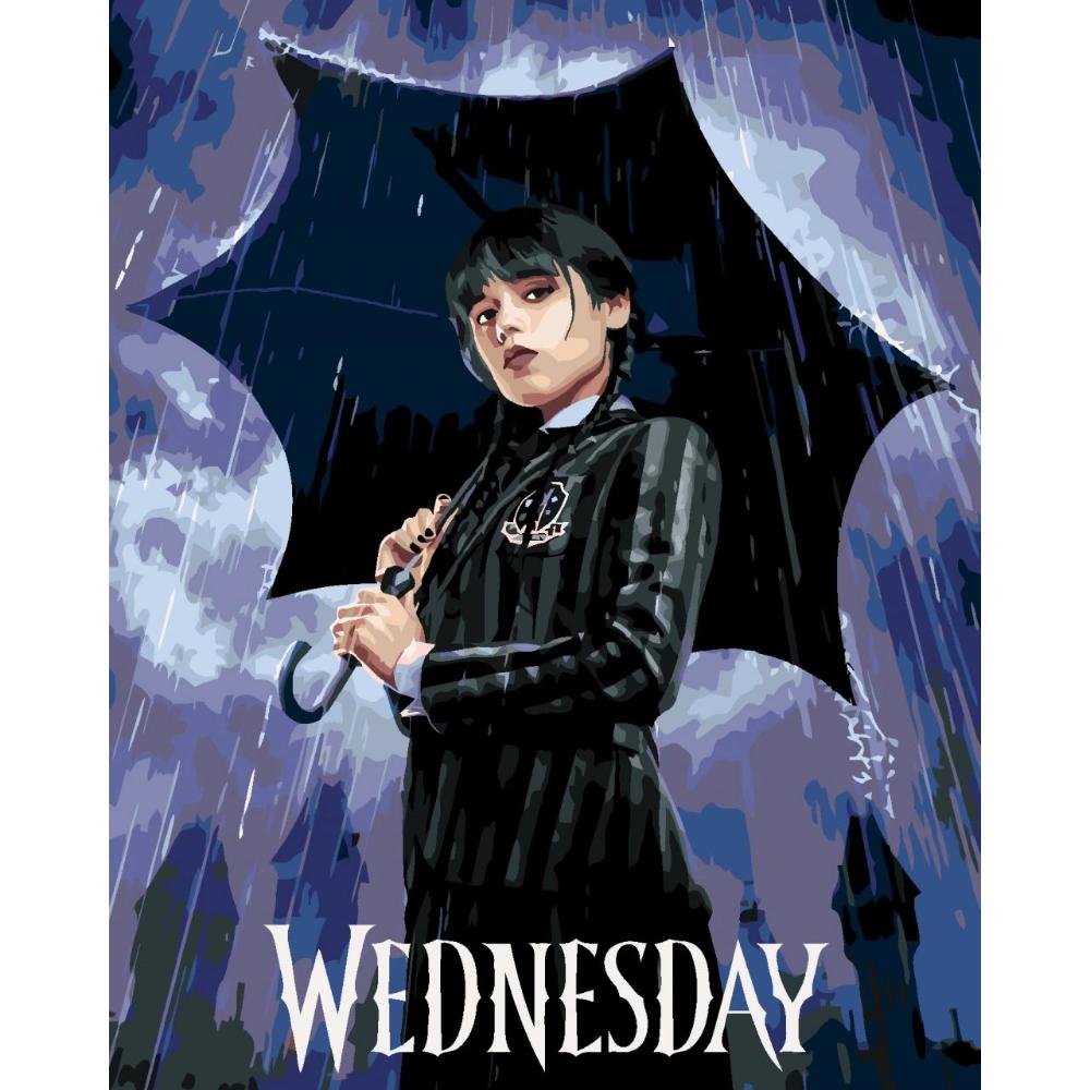Malowanie Po Numerach Z Ramą Obrazy Do Malowania -Wednesday Addams 40X50 Cm