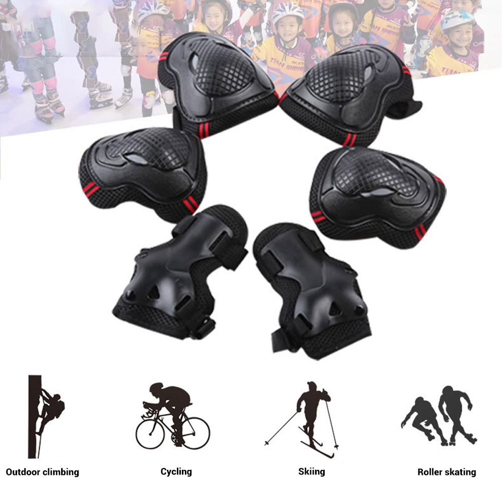 6 шт. комплект защитного снаряжения для скейтбординга наколенники налокотники защита запястья комплект снаряжения для скейтбординга