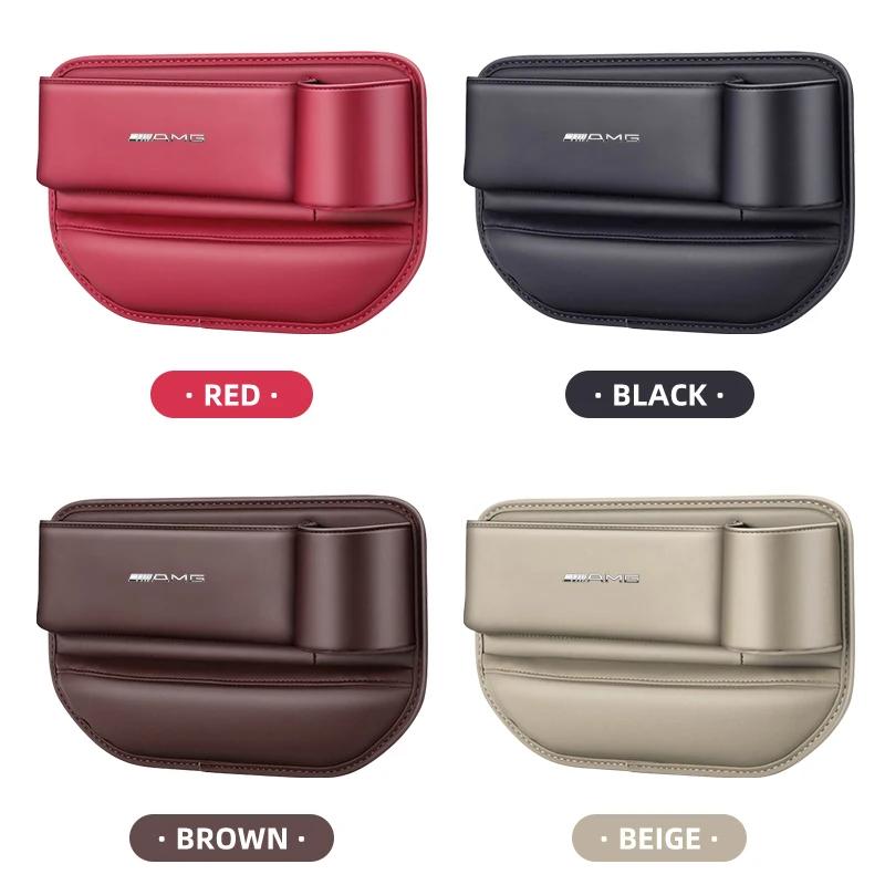 WXAKF1 Hot 2026 For Benz Car Seat Gap Organizer Multifunction Storage Box Cup Pocket For Mercedes Benz AMG W204 W205 W203 W211 W212 W21