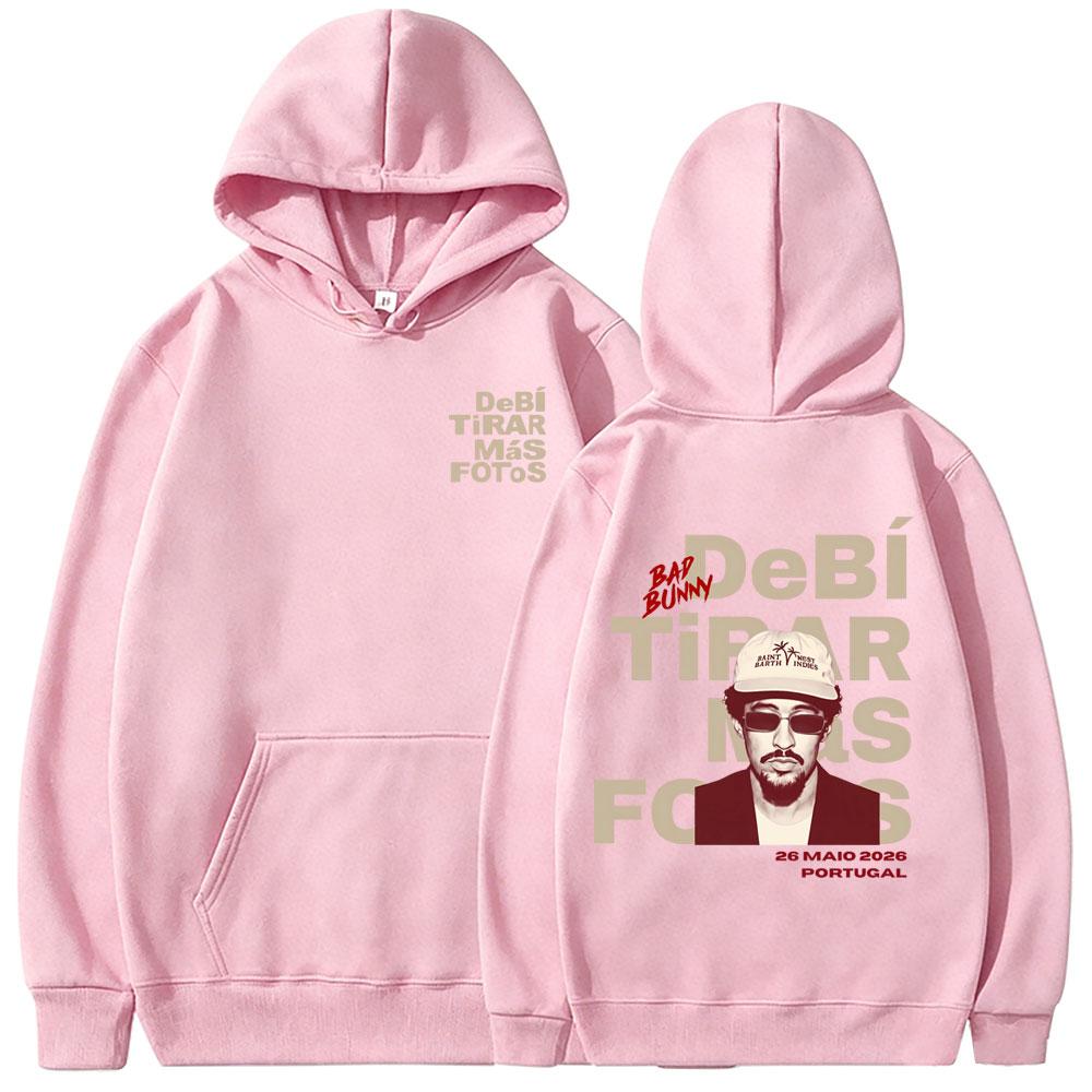 Худи с принтом Hot Rapper Bad Bunny Debi Tirar Mas Fotos Dtmf Merch Свитшот Мужской Женский Мода Хип-Хоп Оверсайз Пуловеры с капюшоном