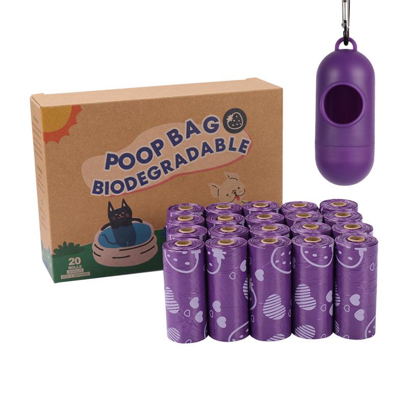 Ароматизированные разлагаемые пакеты для сбора отходов домашних животных с диспенсером для использования на улице