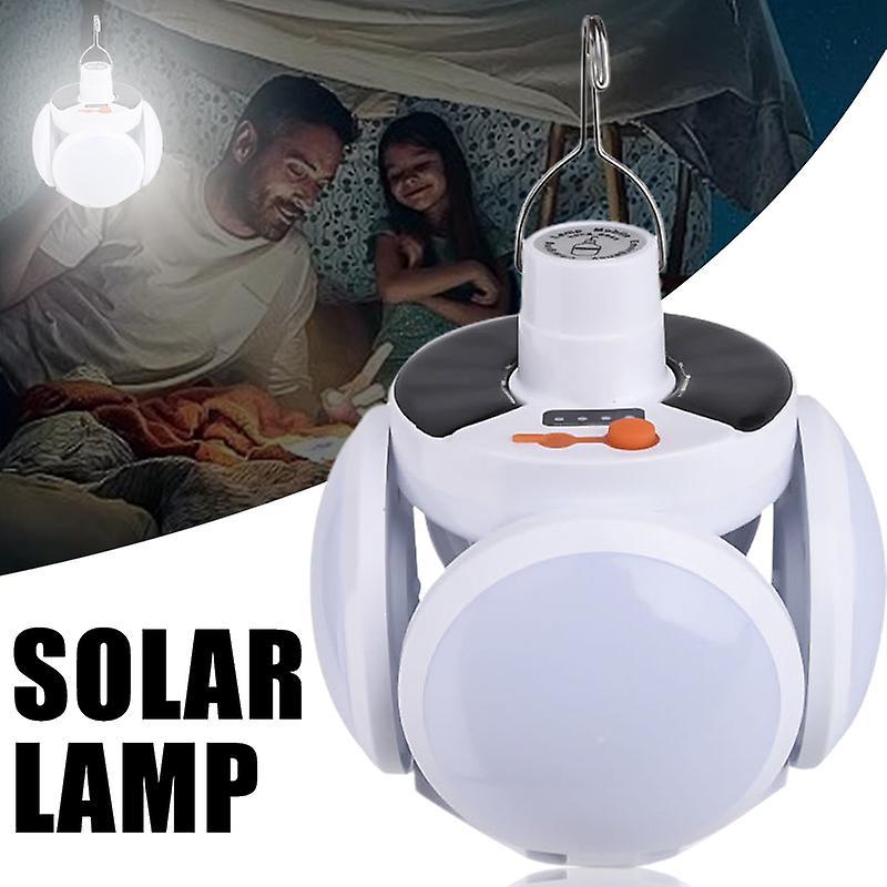 LED Solar Lamp Folding Football Light Portable Outdoor Emergency Lighting Tool