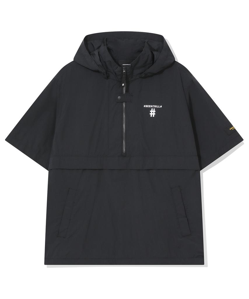 Beentrill Essential Короткий анорак с капюшоном на молнии и маленьким логотипом (черный)