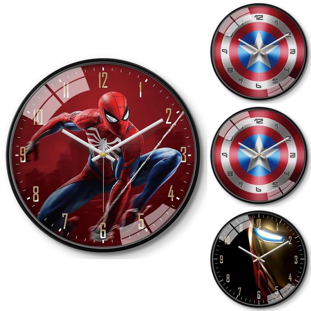 Настенные часы с рисунком Marvel Капитан Америка Железный Человек Человек-паук для декора детской комнаты