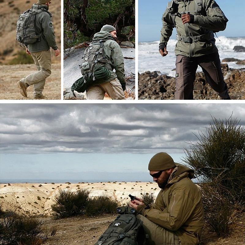 Мужская тактическая куртка, зимняя лыжная куртка, водостойкая софтшелловая куртка с несколькими карманами