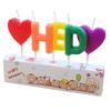 Новая Цветная Свеча с Английской Буквой HBD Креативная Вечеринка Вечеринка Выпечка Торт на День Рождения Свеча Любви