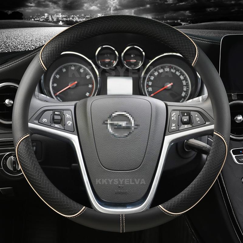 xknw3 PU Leather Car Steering Wheel Cover For Opel Mokka 2013-2016 Opel Insignia 2009-2013 Astra J 2010-2015 Meriva Auto Accessories