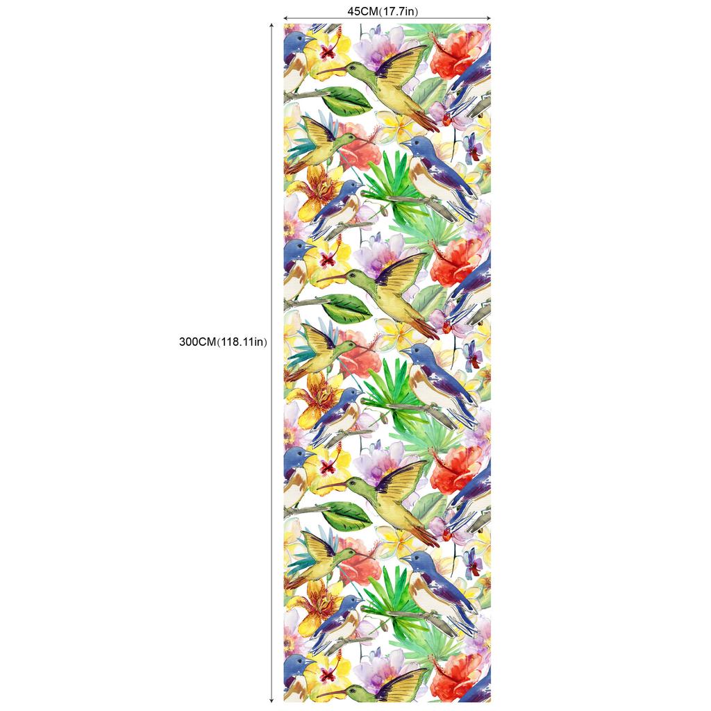 Самоклеящиеся обои для гостиной и спальни (Цветы и птицы Зеленое растение)