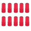Колпачки для вентилей велосипедов из алюминиевого сплава, 10 шт., колпачки для воздушных форсунок во французском стиле, пылезащитный чехол для вентилей шин из алюминия, французский вентиль, черный для велосипедов (красный)