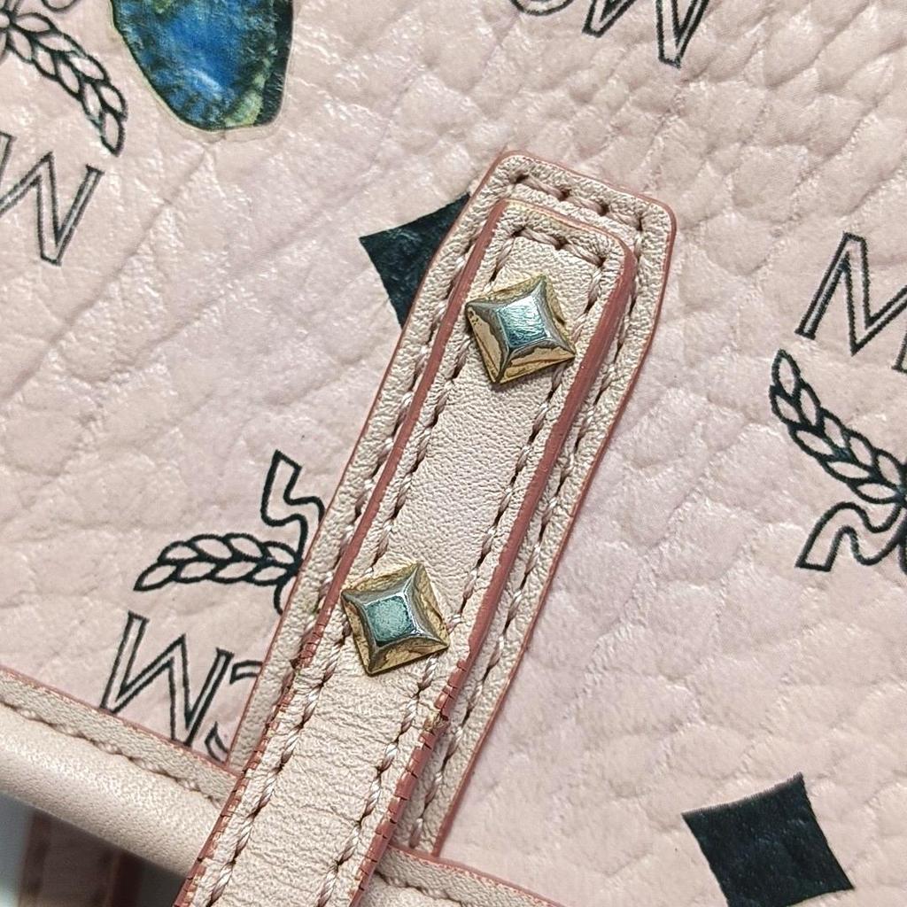 [Pre-Owned] Anya Mini Pink Coated Canvas Monogram Print Tote Bag Shoulder Bag Crossbody Bag Gold Hardware Detachable Strap - Good #1VGBDZY