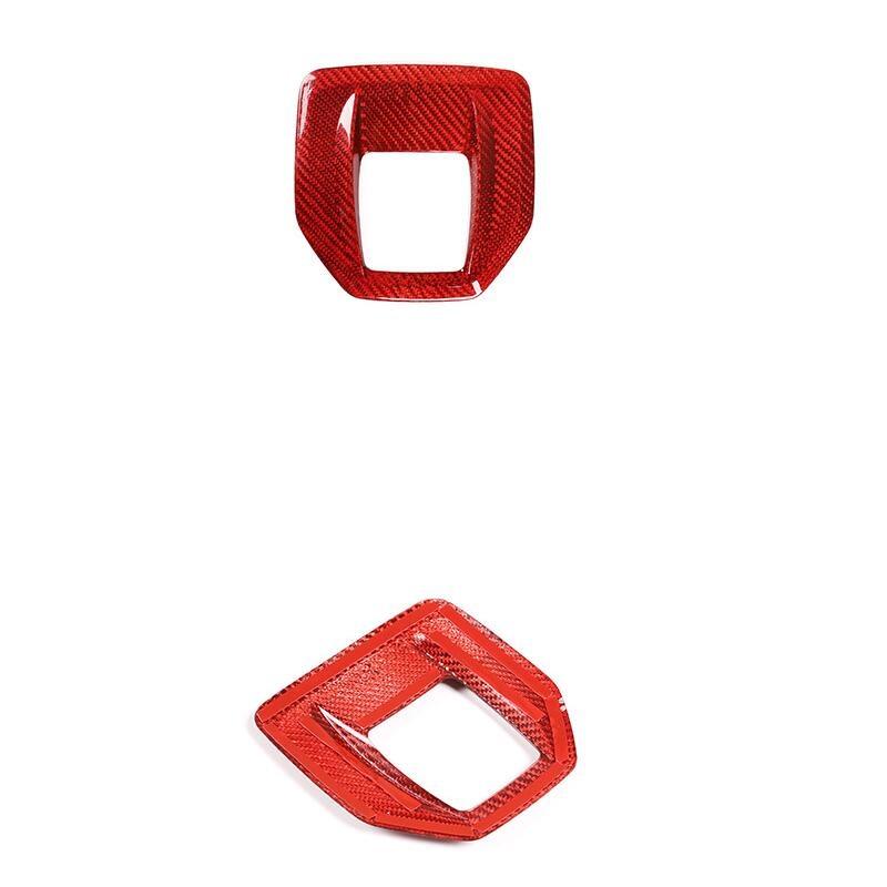 Для Alfa Romeo Giulia Stelvio 2017-2019 аксессуар красный из настоящего углеродного волокна внутренняя центральная консоль крышка панели переключения передач