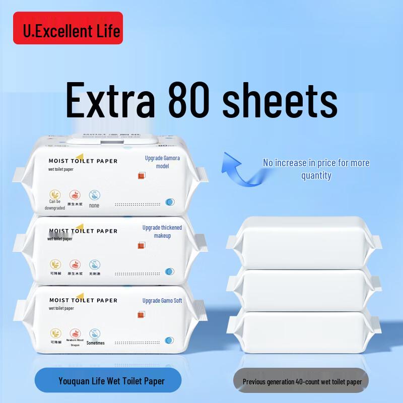 Влажные салфетки Youquan Life, смываемые в унитаз
