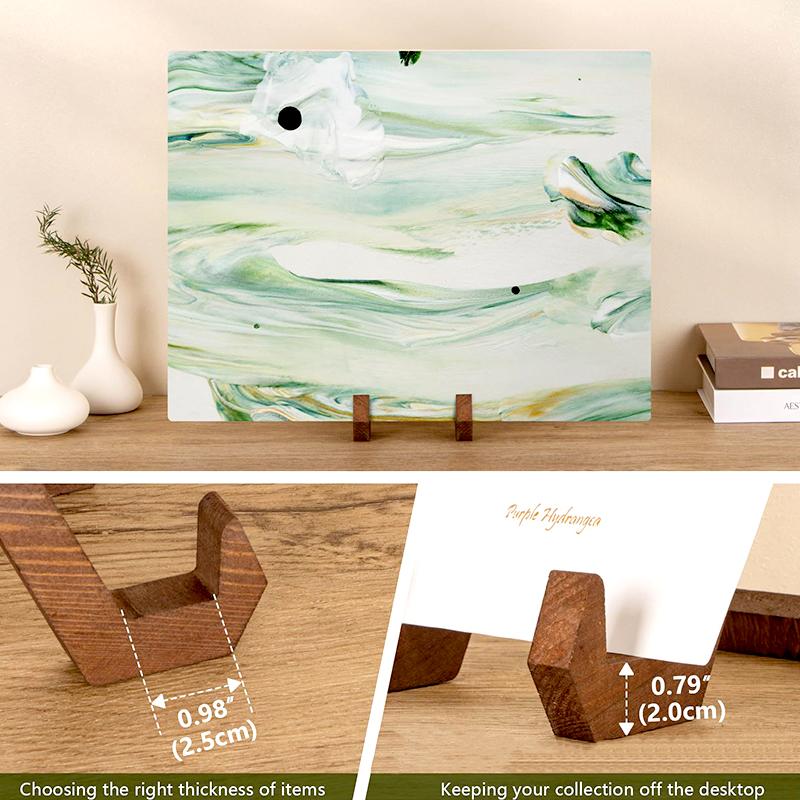 Деревянная подставка для тарелок в деревенском стиле, винтажная настольная подставка для кулинарных книг, подставка для мольбертов, настольная подставка для фоторамки, деревянная стойка для демонстрации