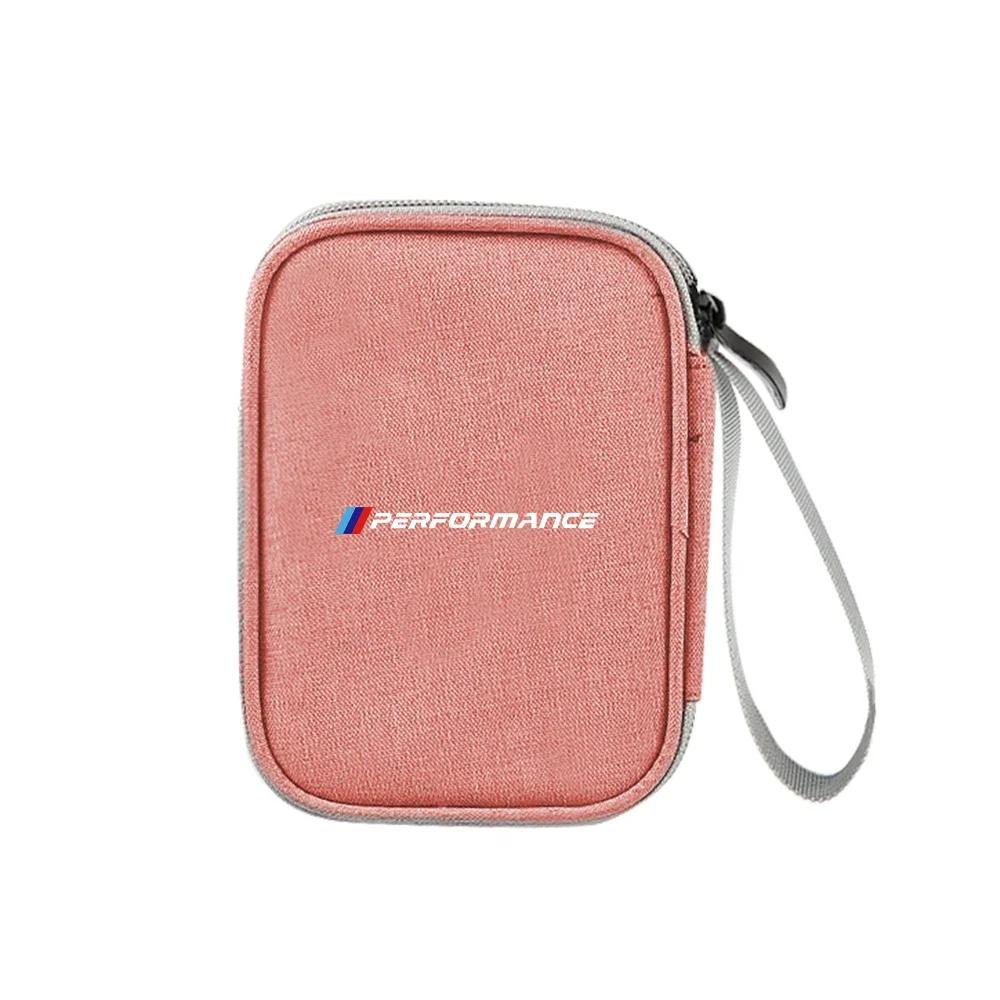 BAGH3 Car Sticker Car Organizer Portable Key Case Earphone Storage Bags For BMW M Performance M5 320 325 E28 E30 E34 E36 E39 E46 X5 X