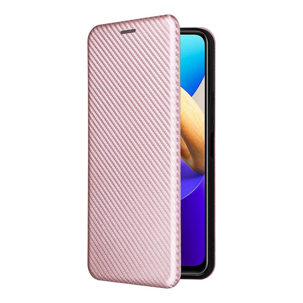 Флип-чехол с карбоновой текстурой и поддержкой нескольких карт для VIVO Y22S/Y35 - Простой, нейтральный дизайн