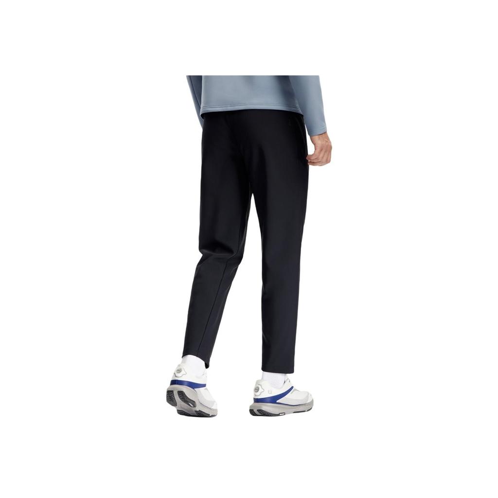 Fila Однотонные повседневные трикотажные спортивные брюки прямого кроя для мужчин, низ, глубокий черный A11M411611F-BK