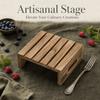 Rustic Cake Rack Solid Wood Serving Stand Dim Sum Rack Dessert Display Stand  Kitchen Counter