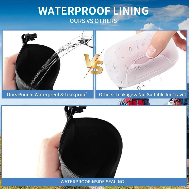 Кейс для мыла - Водонепроницаемый и герметичный дорожный кейс для кускового мыла, Быстросохнущий мешочек для мыла для путешествий на свежем воздухе, Стандартные куски мыла
