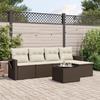 VidaXL Garden Lounge Set with Cushions 6 Pcs, Patio Sofas, Patio Furniture Set, Outdoor Furniture, Brown 3220102