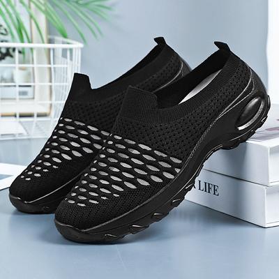 Обувь женская летняя сетчатая сетка большой размер одинарная обувь на одном педальном качающемся ходу повседневная дышащая полушлепки обувь для мамы