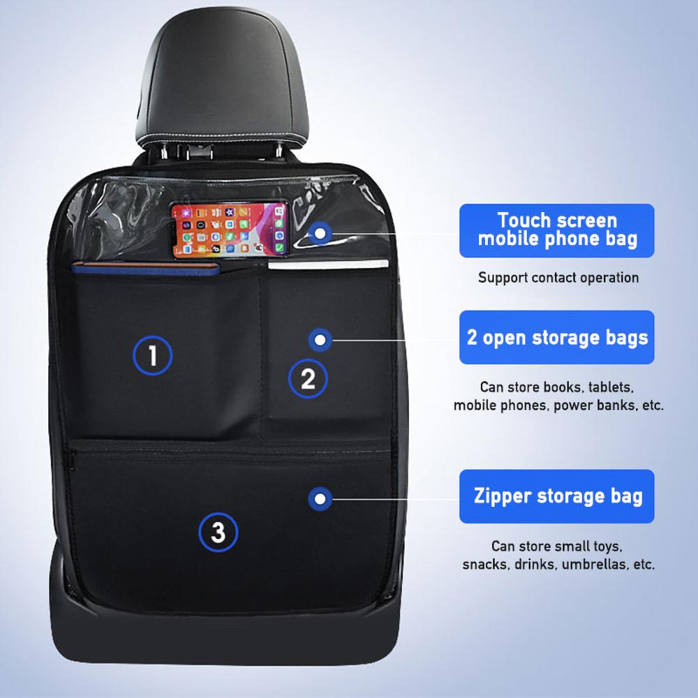 PU кожа противоударный коврик водонепроницаемый чехол для сиденья автомобиля протектор авто коврики против царапин для детей домашних животных с застежкой-молнией сумки для хранения