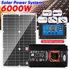 220V/6000W Inverter Solar Power System Battery Charger Complete Controller Home Grid Camp Phone Solar Panel