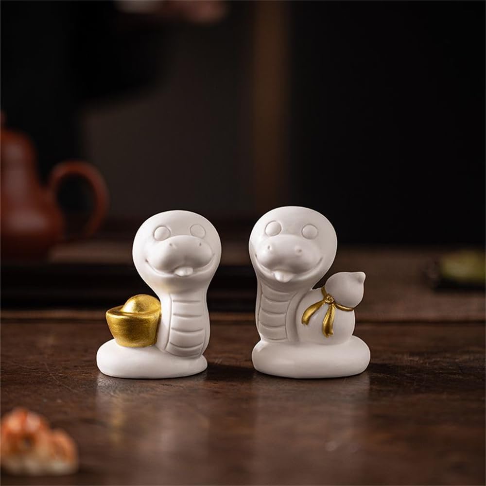 Zodiac Snake Ornament Snake White Snake Entrance Lucky Charm Snake Snake Ornament Bringing Good Luck Increased Luck Feng Shui Goods Luck Luck Inviting