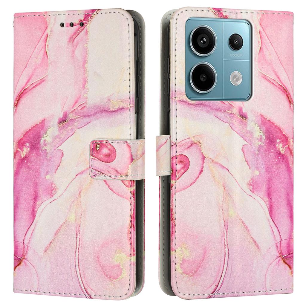 Чехол-подставка для Xiaomi Redmi Note 13 Pro 5G/Poco X6 5G, мраморный узор, кошелек из ПУ кожи, чехол для телефона