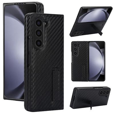 Чехол-держатель из углеродного волокна для Samsung Galaxy Z Fold 6 5 4 3 Fold6 Fold5 Fold4 Fold3 5G, прочный противоударный чехол