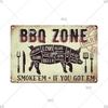 BBQ Vintage Tin Sign Plaque Barbecue Metal Plate Sign Wall Art Decoration Kitchen Man Cave Terrace Beach House Club Wall Decor