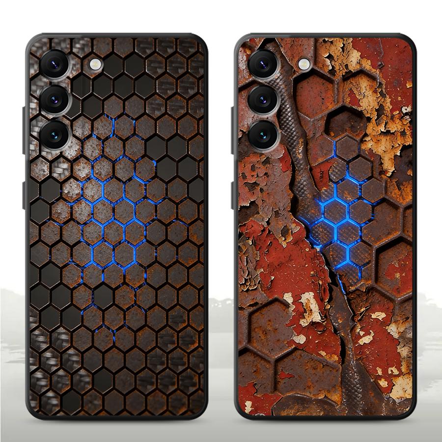 Чехол из нержавеющей стали и углеродного волокна для Xiaomi Redmi Note 13 Pro Plus 7 8 10S 9S 9 11 14 10 12 Pro 11s 12s Чехол для телефона Funda