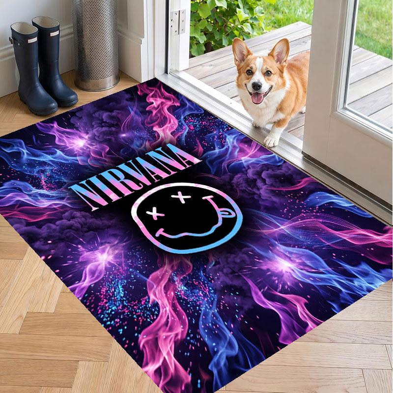 Soft Floor Carpet Nirvana Pattern Area Rug Decorative Mat For Home Room Decoration