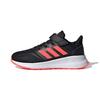 Neo Runfalcon 1.0 Synthetic Leather Fashion Woven Breathable Low-Top Running Shoes Kids Sneakers Black Red FW5138