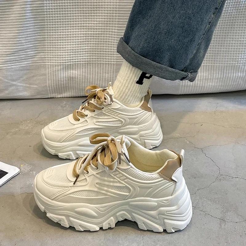 Fashion 2024 New Small Market Mesh Dad Shoe for Women in Spring Summer and Autumn Fashionable Student Thick Soled Casual Sports Shoes