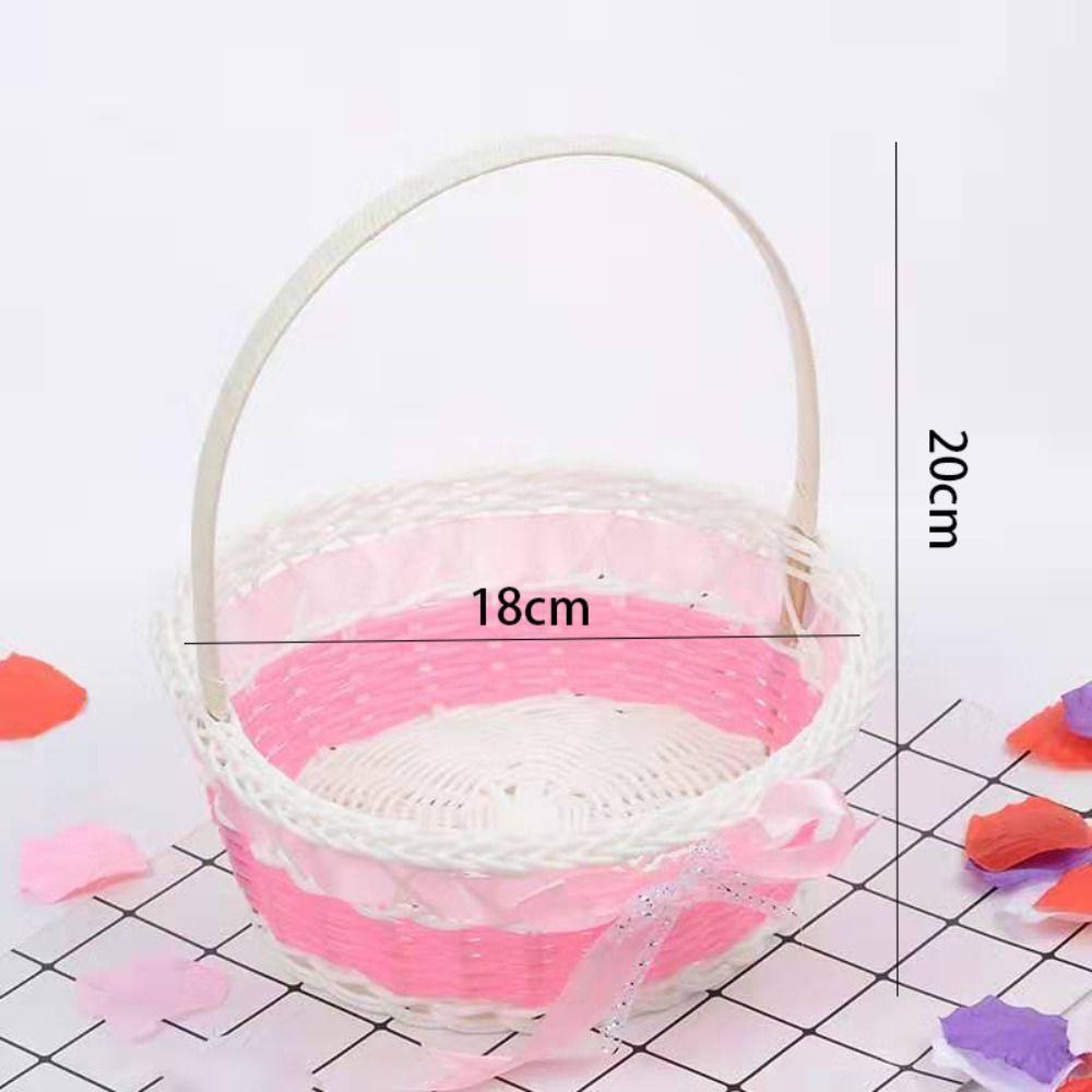 Большой контейнер для хранения фруктов Ручная работа Бамбуковая корзина для цветов Новая корзина для хранения