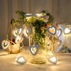 LED Wooden Heartstring Lamp, Wedding Party Decoration, Valentine's Day Home Accessories, Girl's Room Decoration