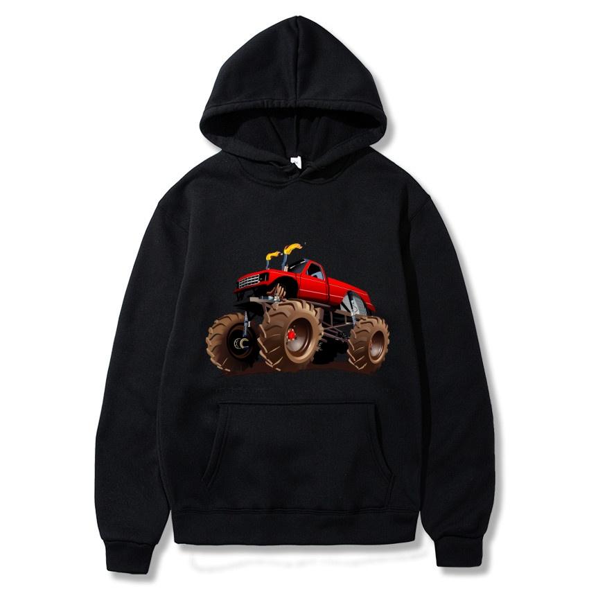 American Monster Truck Bigfoot Printed Hoodie Autumn/Winter New Street Fashion Hoodie Daily Casual Warm Hoodie Holiday Gift