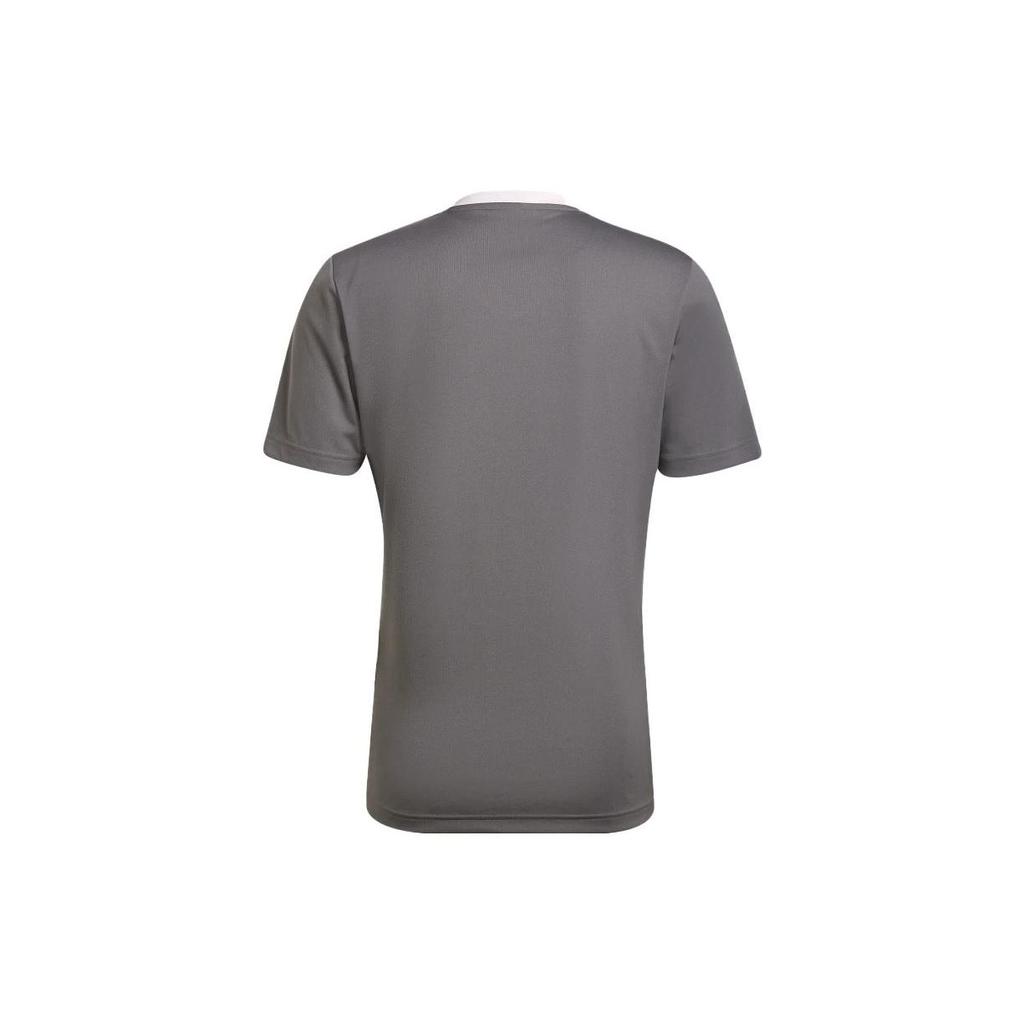 Adidas Logo Print V-Neck Short Sleeve T-Shirt Men Tops Lead HE1574