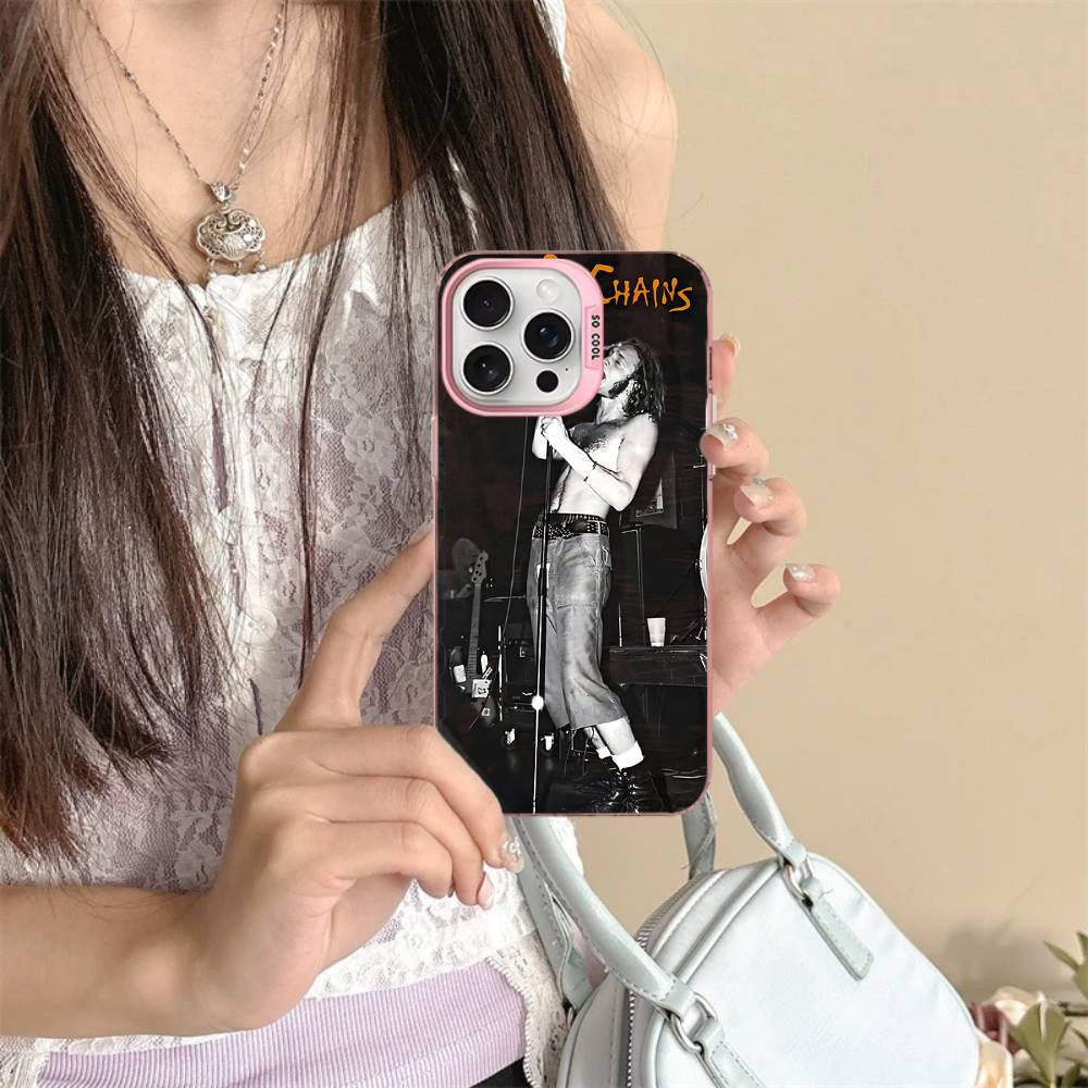 Band A-Alice I-In C-Chains Phone Case For IPhone 17 16 15 14 11 12 13 Pro Max Pro Plus Colored Silver Cover