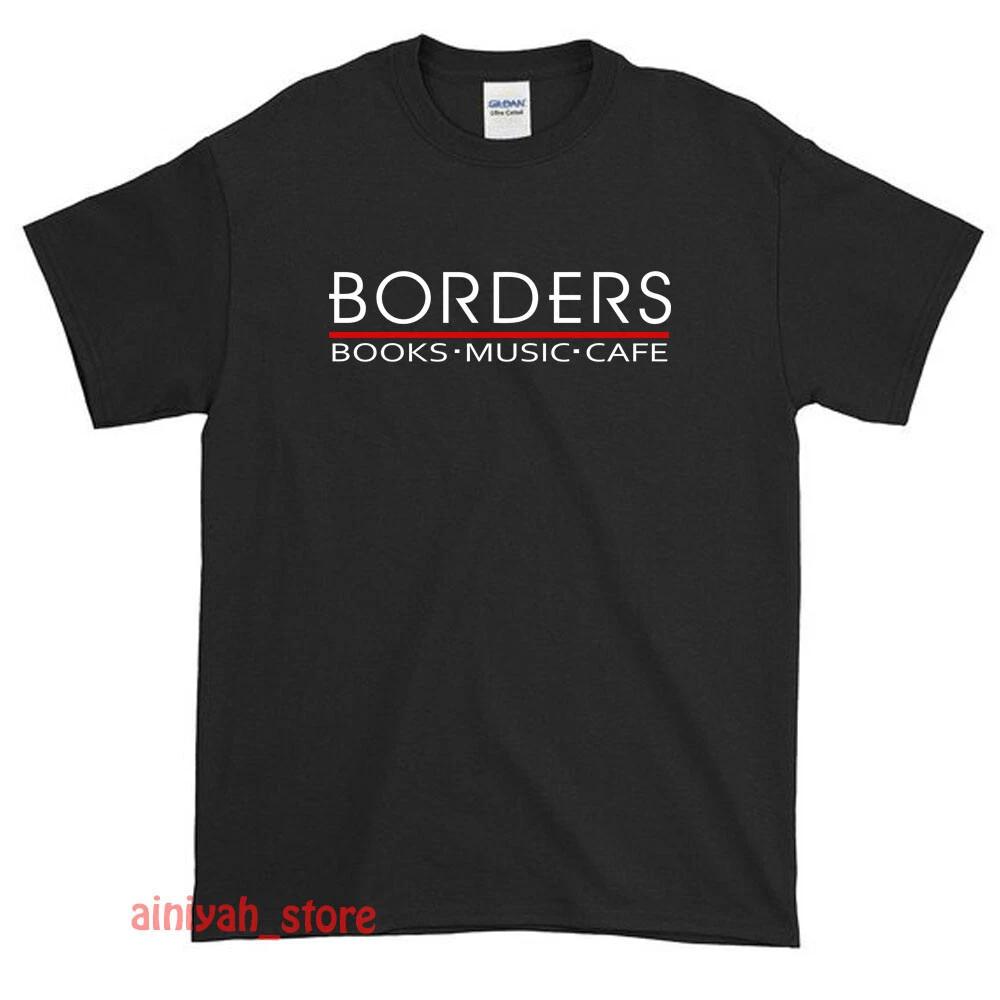 New Borders Books Logo Men's Funny T shirt USA Size S-XXL