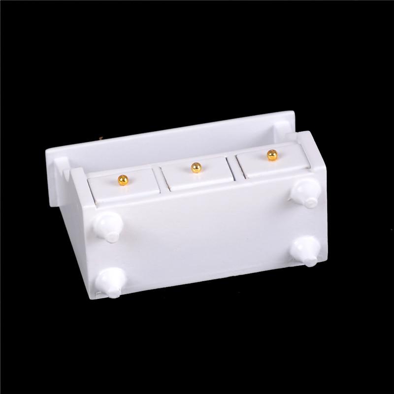 Кукольный домик Миниатюрная мебель Белый деревянный шкаф Шкаф для 1:12 кукольный домик